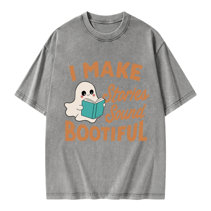 Pagewings I Make Stories Sound Bootiful Unisex Washed T-shirt