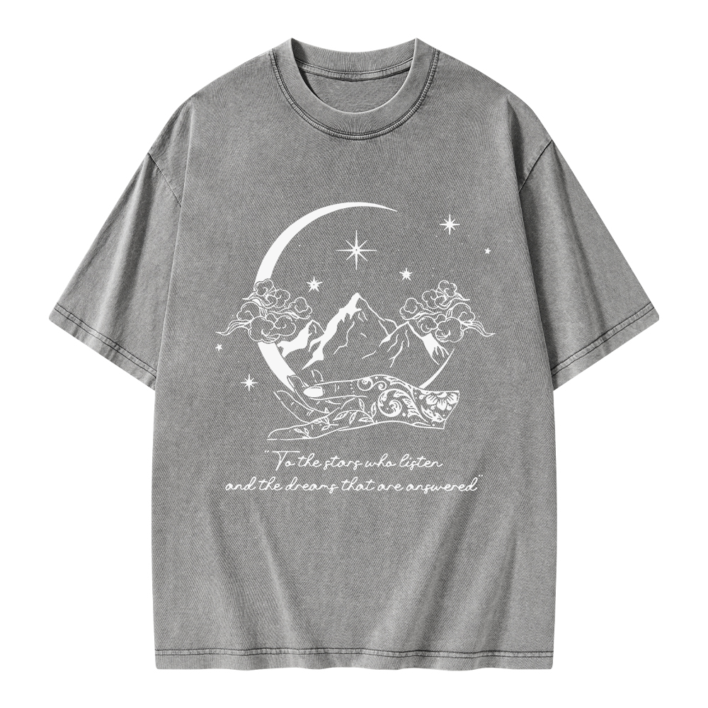 Pagewings To The Stars Who Listen Unisex Washed T-shirt
