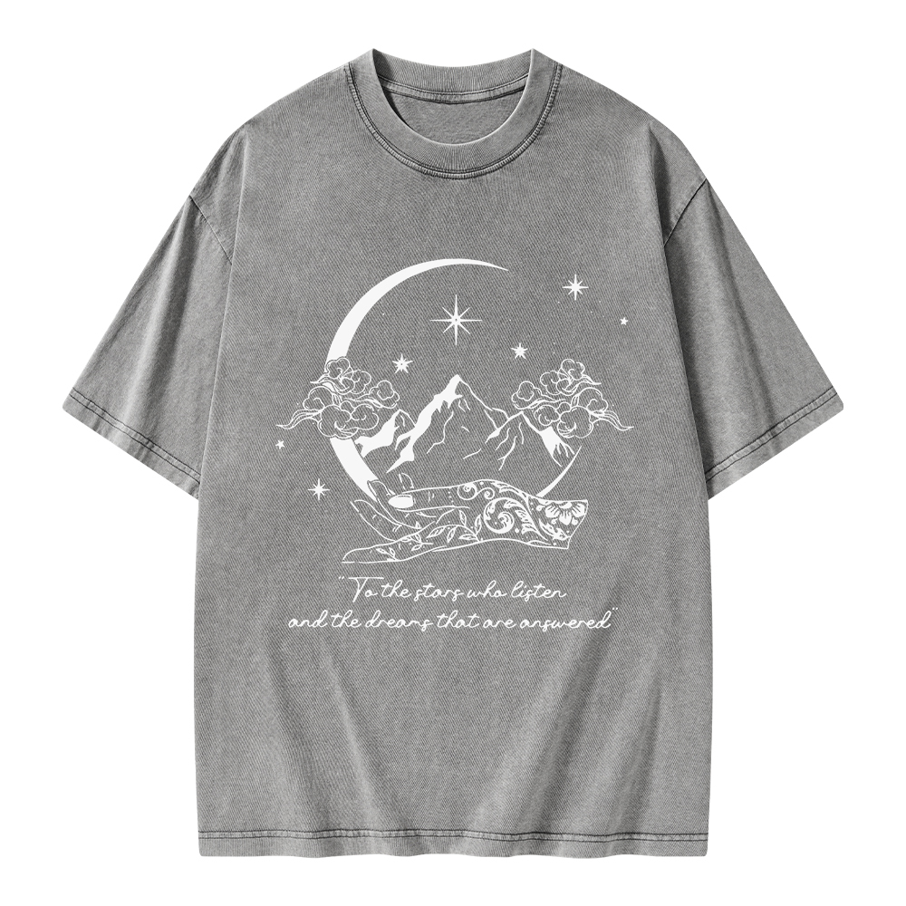Pagewings To The Stars Who Listen Unisex Washed T-shirt