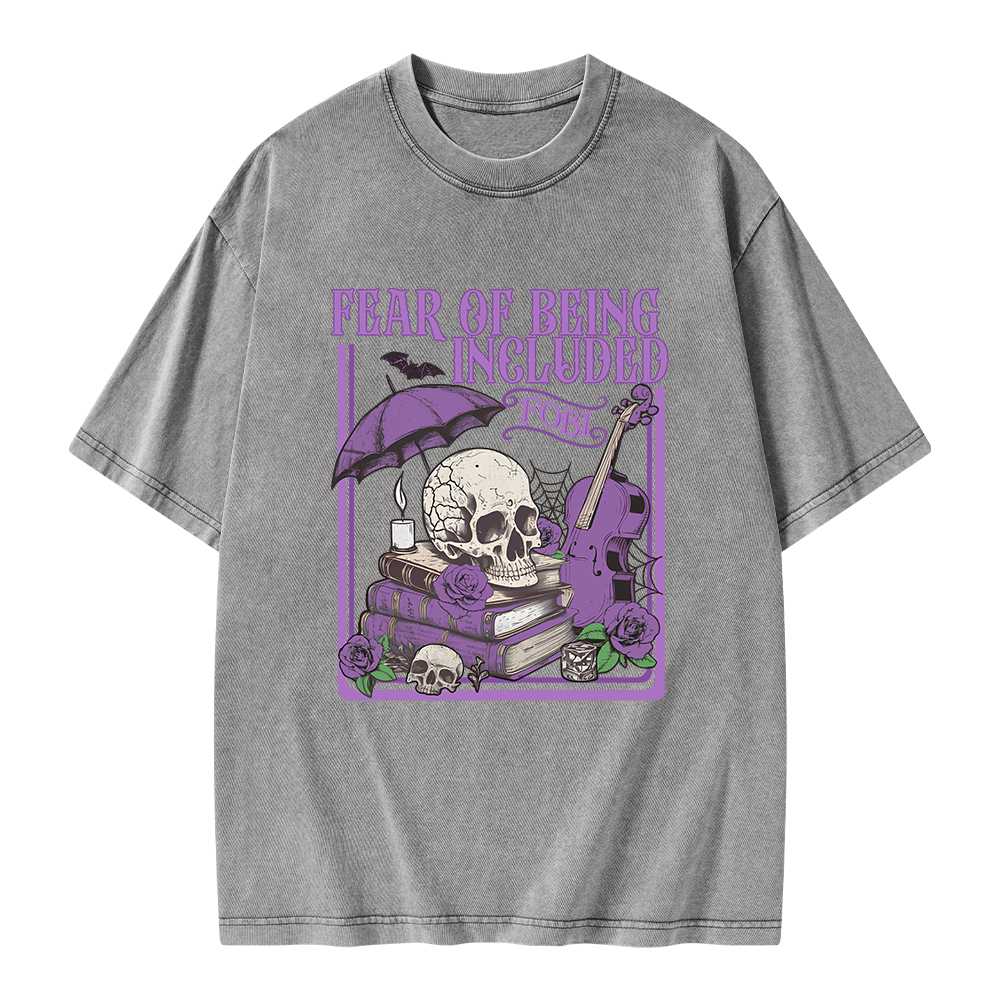 Pagewings Fear Of Being Included FOBI Unisex Washed T-shirt