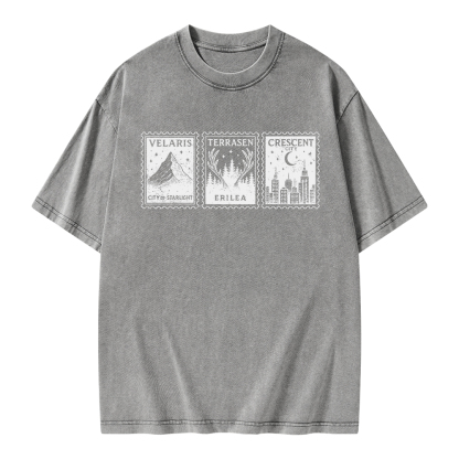 Pagewings Crescent Postcard  Unisex Washed T-shirt