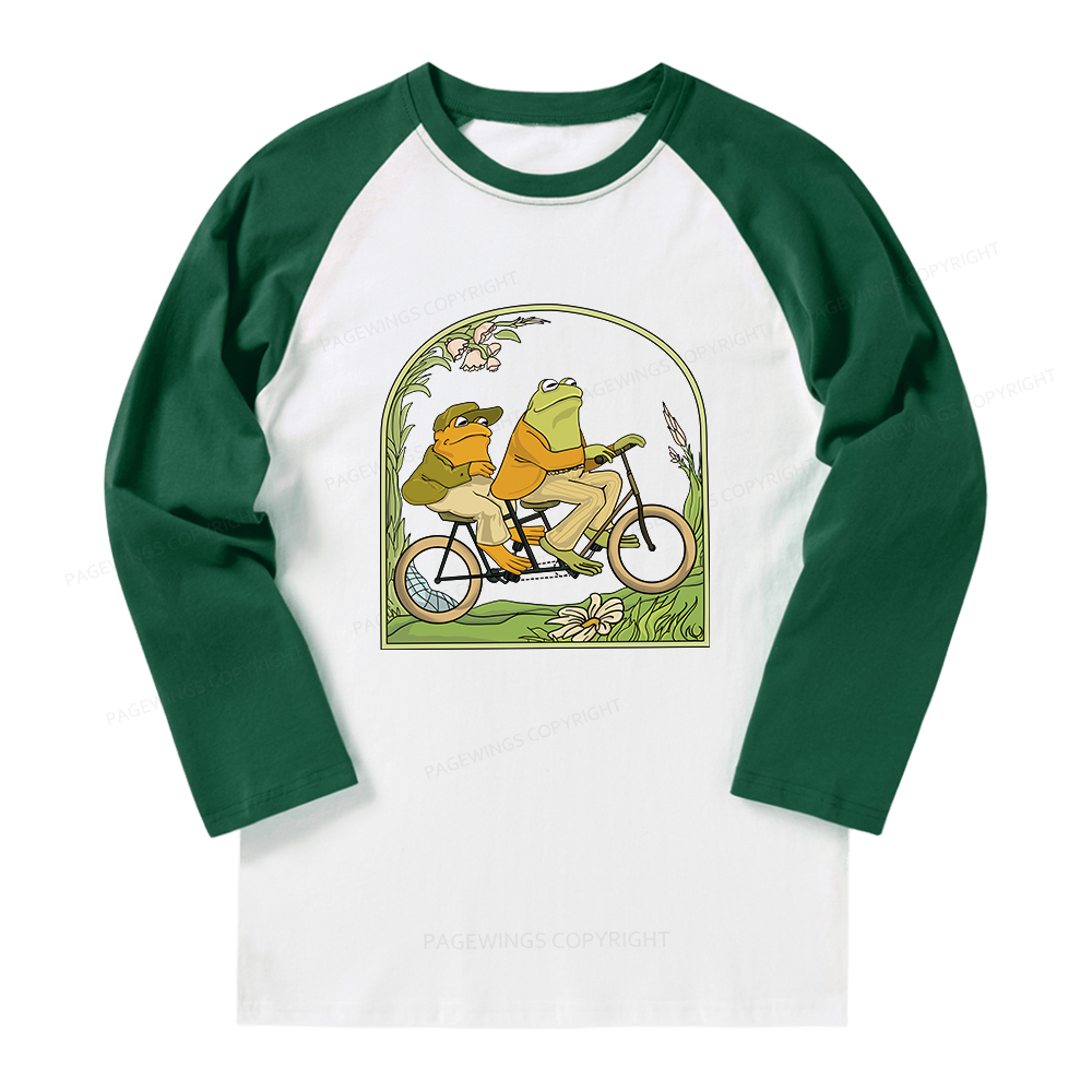 Pagewings Frog And Toad Book Vintage Long Sleeve Raglan T-shirt