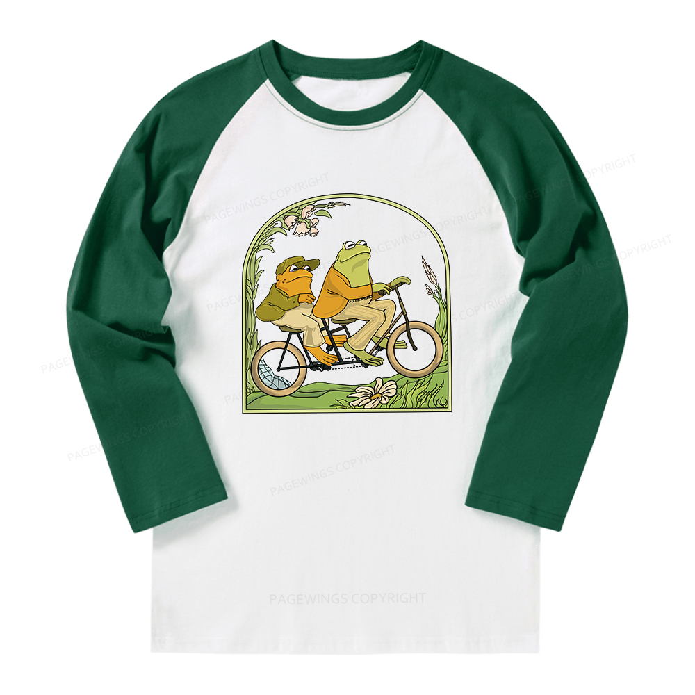 Pagewings Frog And Toad Book Vintage Long Sleeve Raglan T-shirt