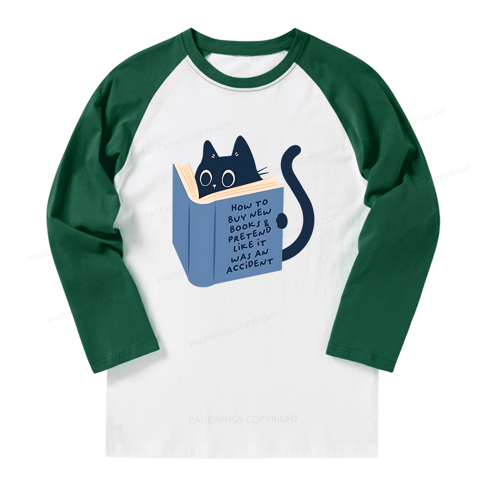 Pagewings How To Buy New Books Long Sleeve Raglan T-shirt