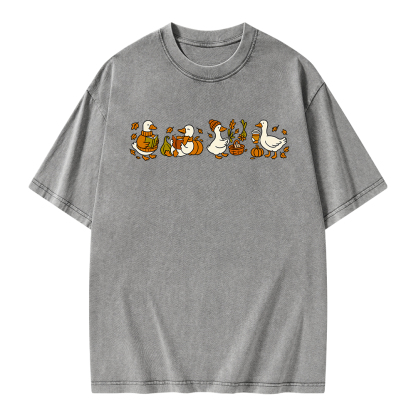 Pagewings Fall Goose Unisex Washed T-shirt