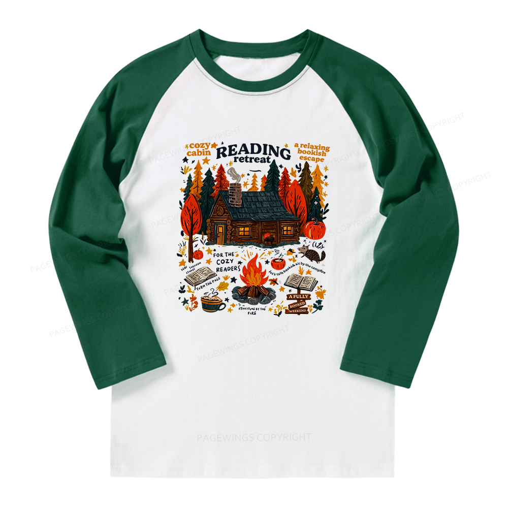Pagewings Reading Retreat Long Sleeve Raglan T-shirt