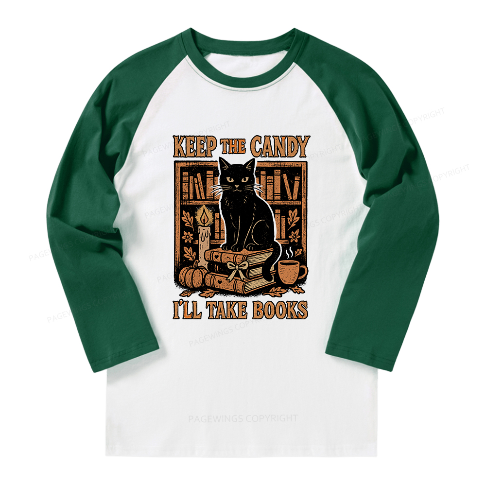 Pagewings More Books Can Less Books Can't Long Sleeve Raglan T-shirt
