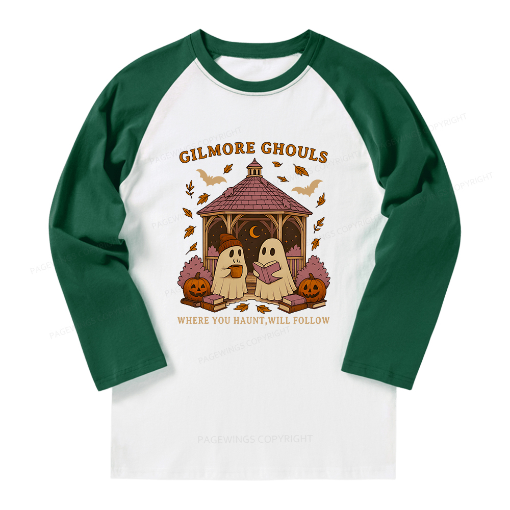 Pagewings Gilmore Ghouls Long Sleeve Raglan T-shirt