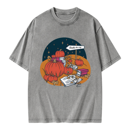 Pagewings Book Patch Unisex Washed T-shirt