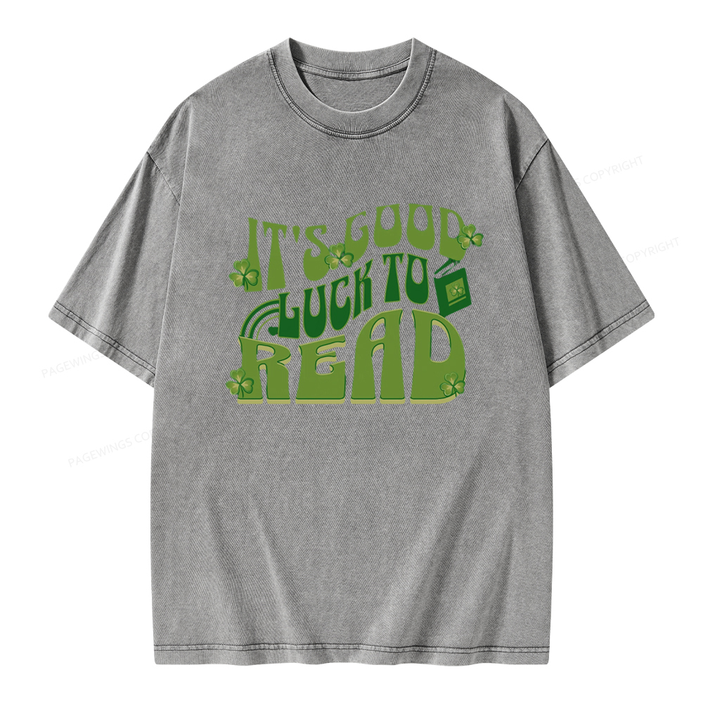 Pagewings St Patricks Day Librarian Sweatshirt Unisex Washed T-shirt