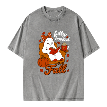 Pagewings All Booked For Fall Unisex Washed T-shirt