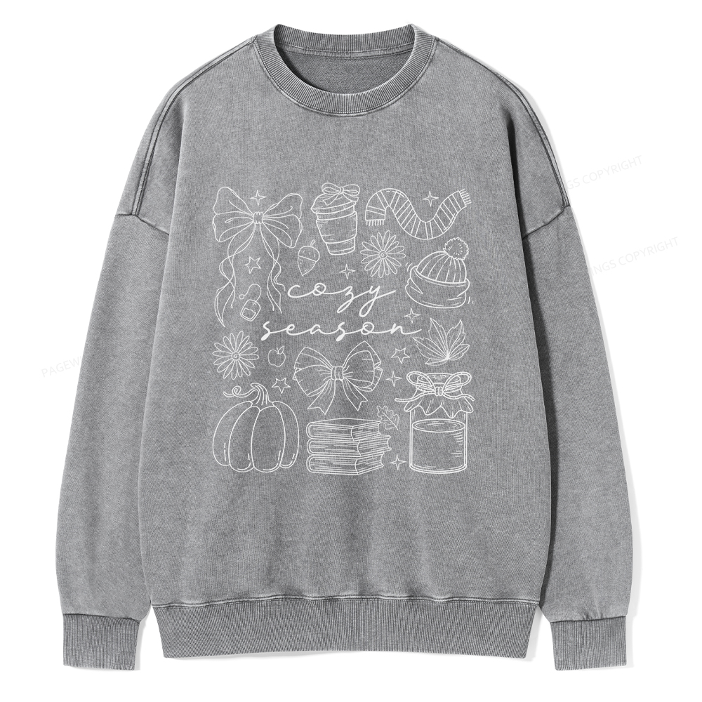 Pagewings Cozy Season Unisex Washed Sweatshirt