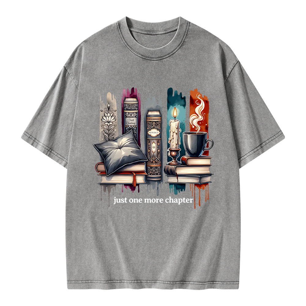 Pagewings Just One More Chapter Unisex Washed T-shirt