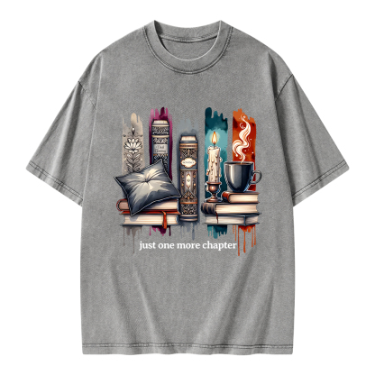 Pagewings Just One More Chapter Unisex Washed T-shirt
