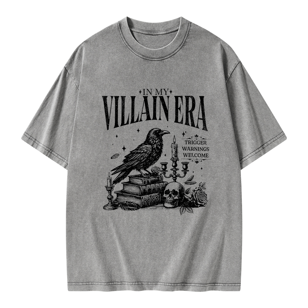 Pagewings Villain Era Unisex Washed T-shirt