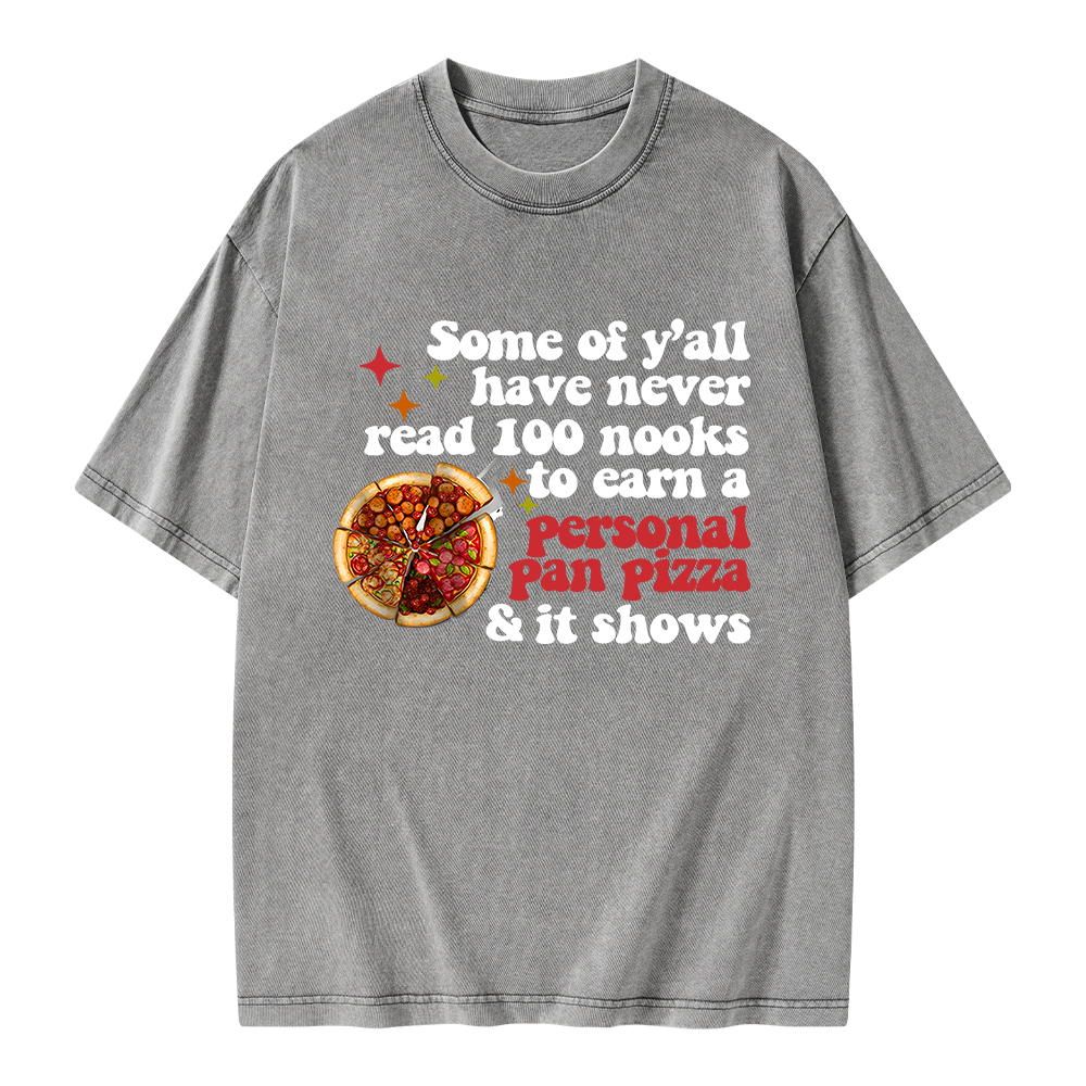 Pagewings Some of Y’all Never Read 100 Books Unisex Washed T-shirt