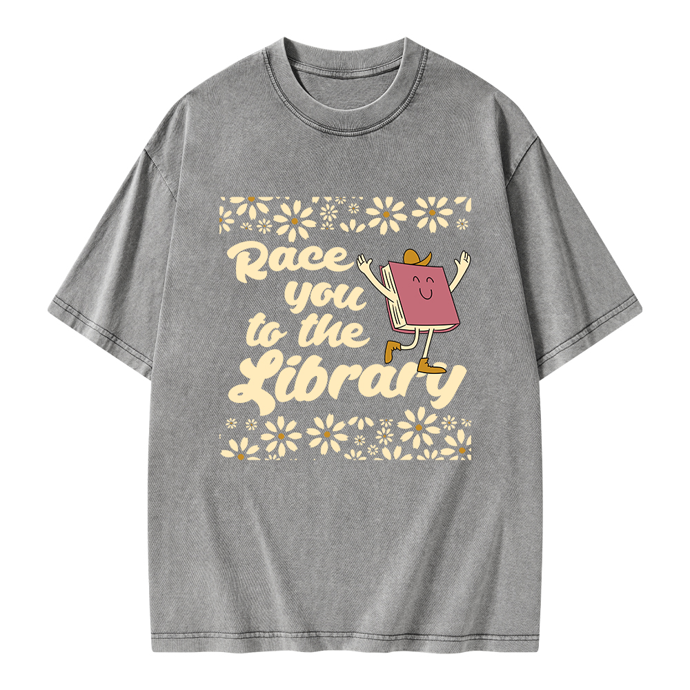 Pagewings Cute Book Lover Unisex Washed T-shirt