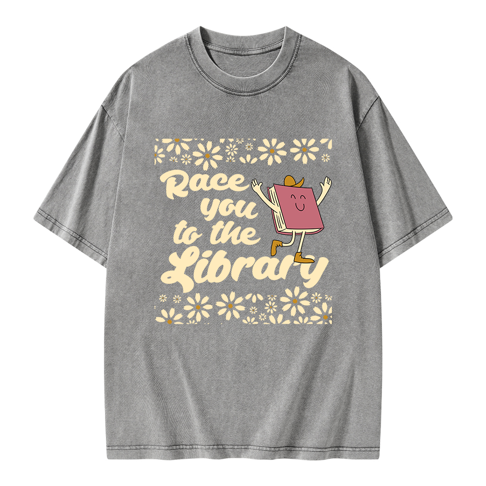 Pagewings Cute Book Lover Unisex Washed T-shirt