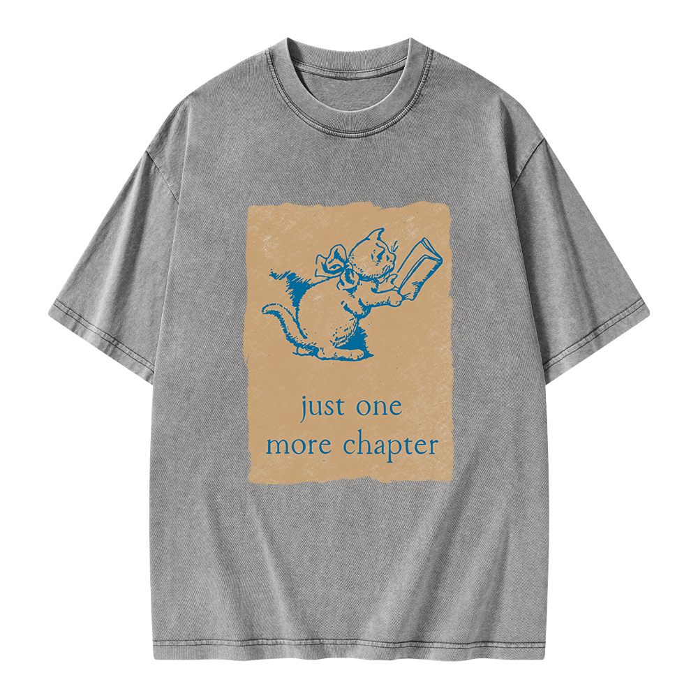 Pagewings Just One More Chapter Unisex Washed T-shirt