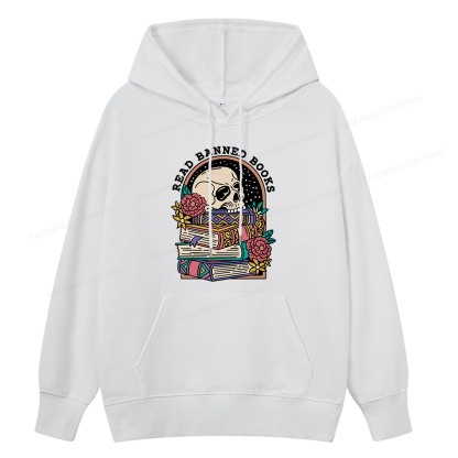 Pagewings Read Banned Book Floral Unisex Classic Hoodie