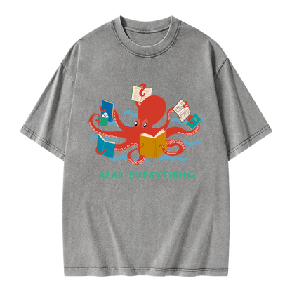 Pagewings Read Everything Unisex Washed T-shirt