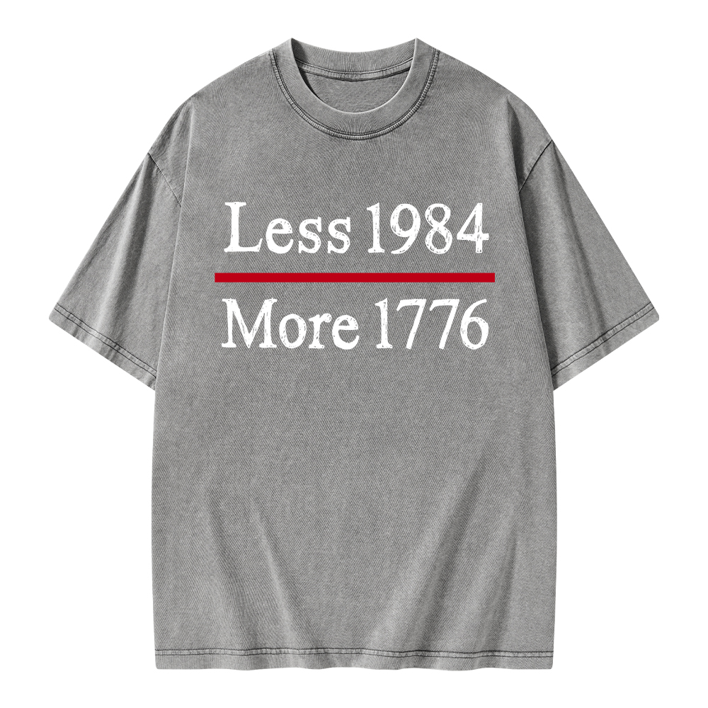 Pagewings Less 1984 More 1776 Unisex Washed T-shirt