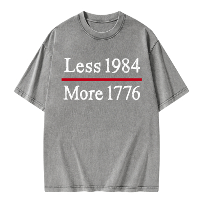 Pagewings Less 1984 More 1776 Unisex Washed T-shirt