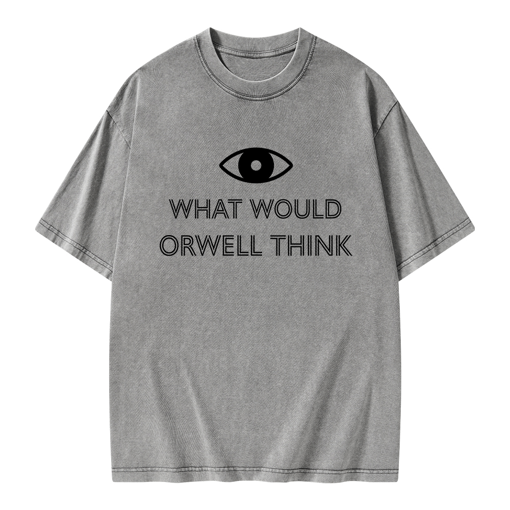 Pagewings What Would Orwell Think Unisex Washed T-shirt