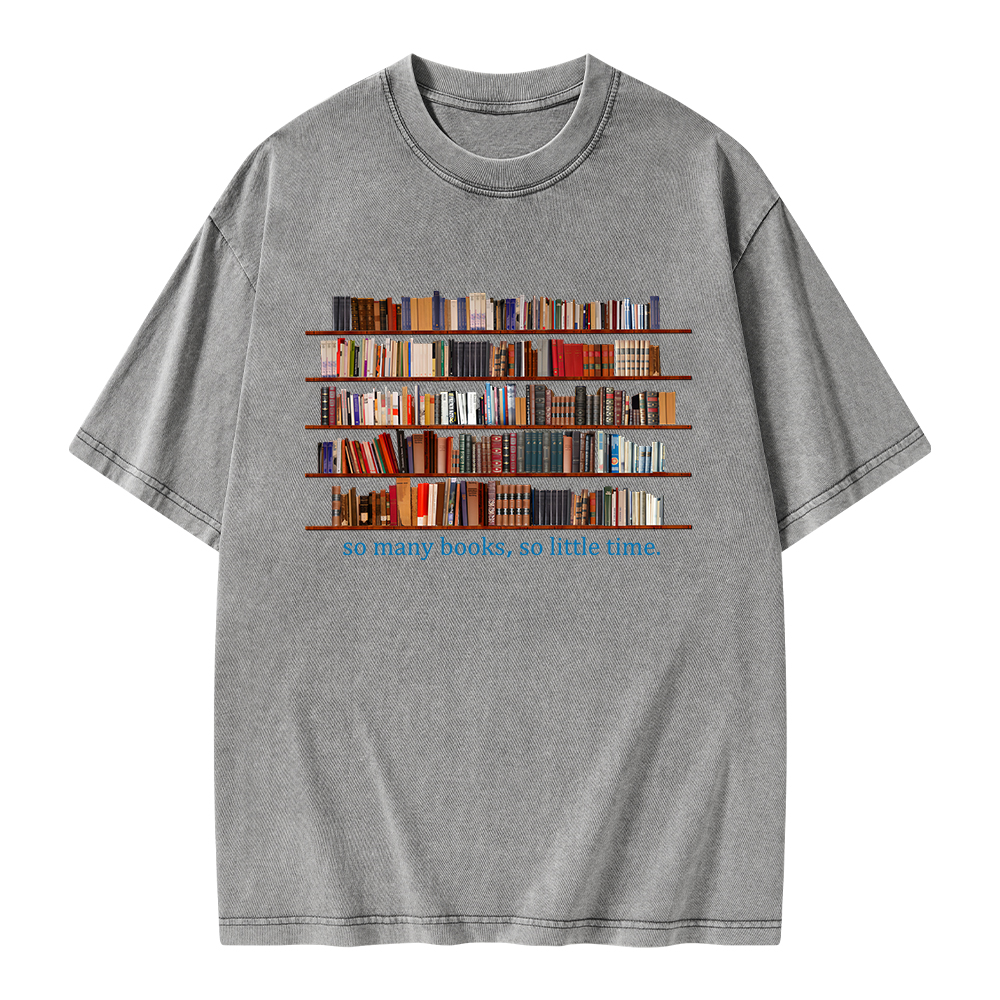 Pagewings So Many Books So Little Time Unisex Washed T-shirt