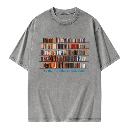 Pagewings So Many Books So Little Time Unisex Washed T-shirt