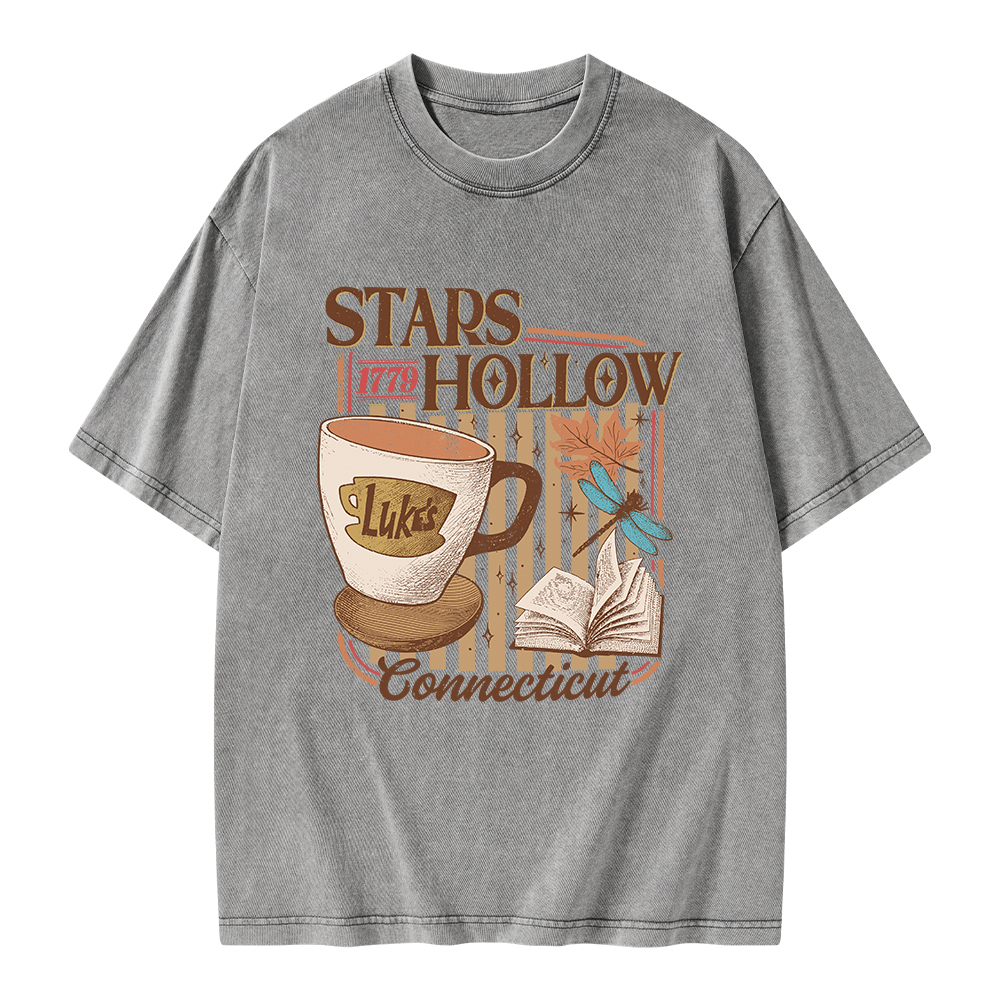 Pagewings Stars Hollow Unisex Washed T-shirt