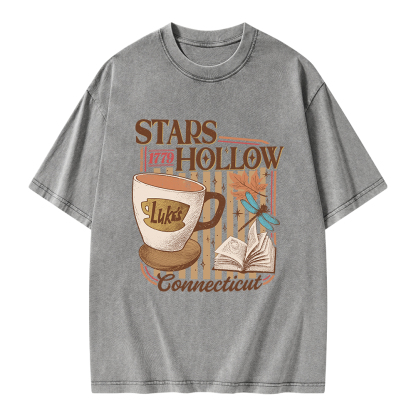 Pagewings Stars Hollow Unisex Washed T-shirt