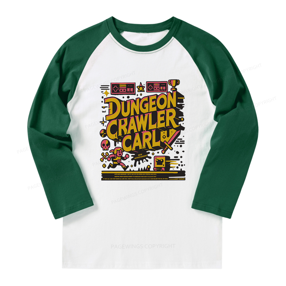 Pagewings Book New Achievement Long Sleeve Raglan T-shirt