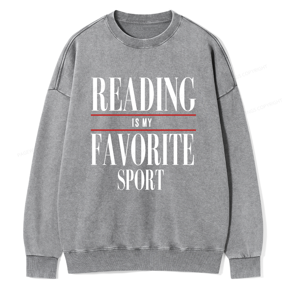 Pagewings Vintage Reading Sweatshirt, Booklover gift  Unisex Washed Sweatshirt