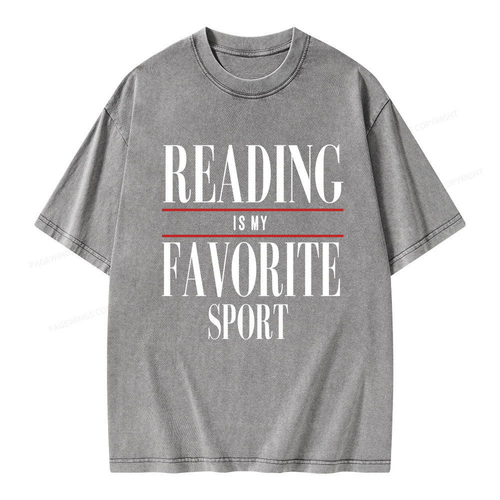 Pagewings Vintage Reading Sweatshirt, Booklover gift  Unisex Washed T-shirt