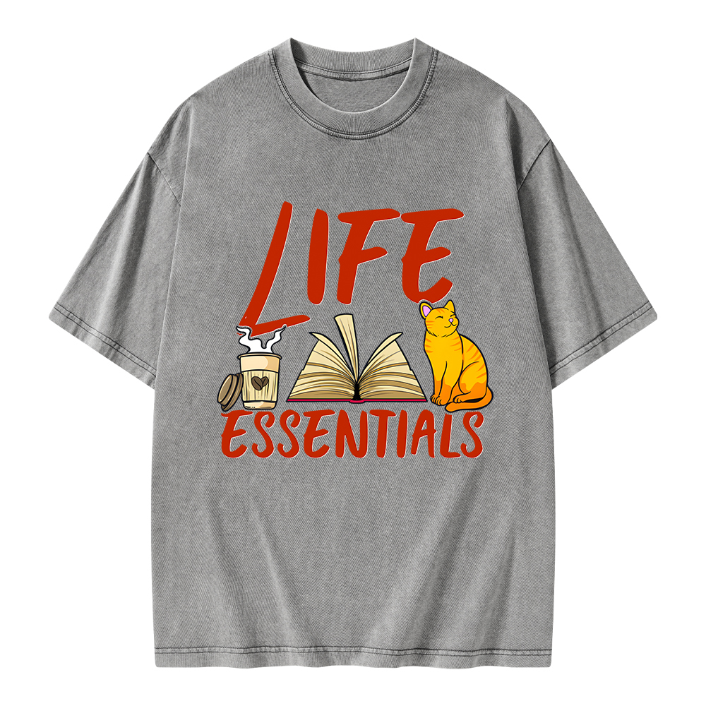 Pagewings Life Essentials Unisex Washed T-shirt