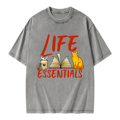 Pagewings Life Essentials Unisex Washed T-shirt