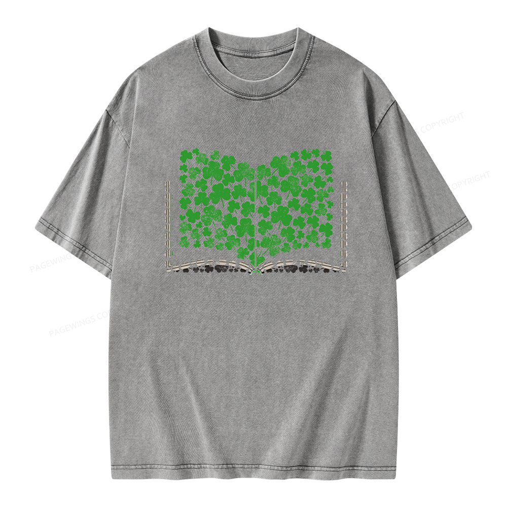 Pagewings Clover Creative Books Unisex Washed T-shirt