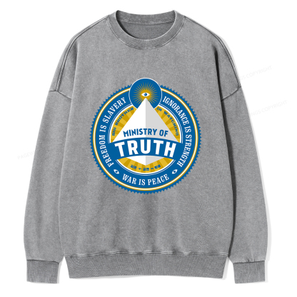 Pagewings Ministry of Truth Unisex Washed Sweatshirt