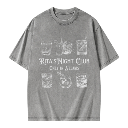 Pagewings Rita's Night Club Unisex Washed T-shirt