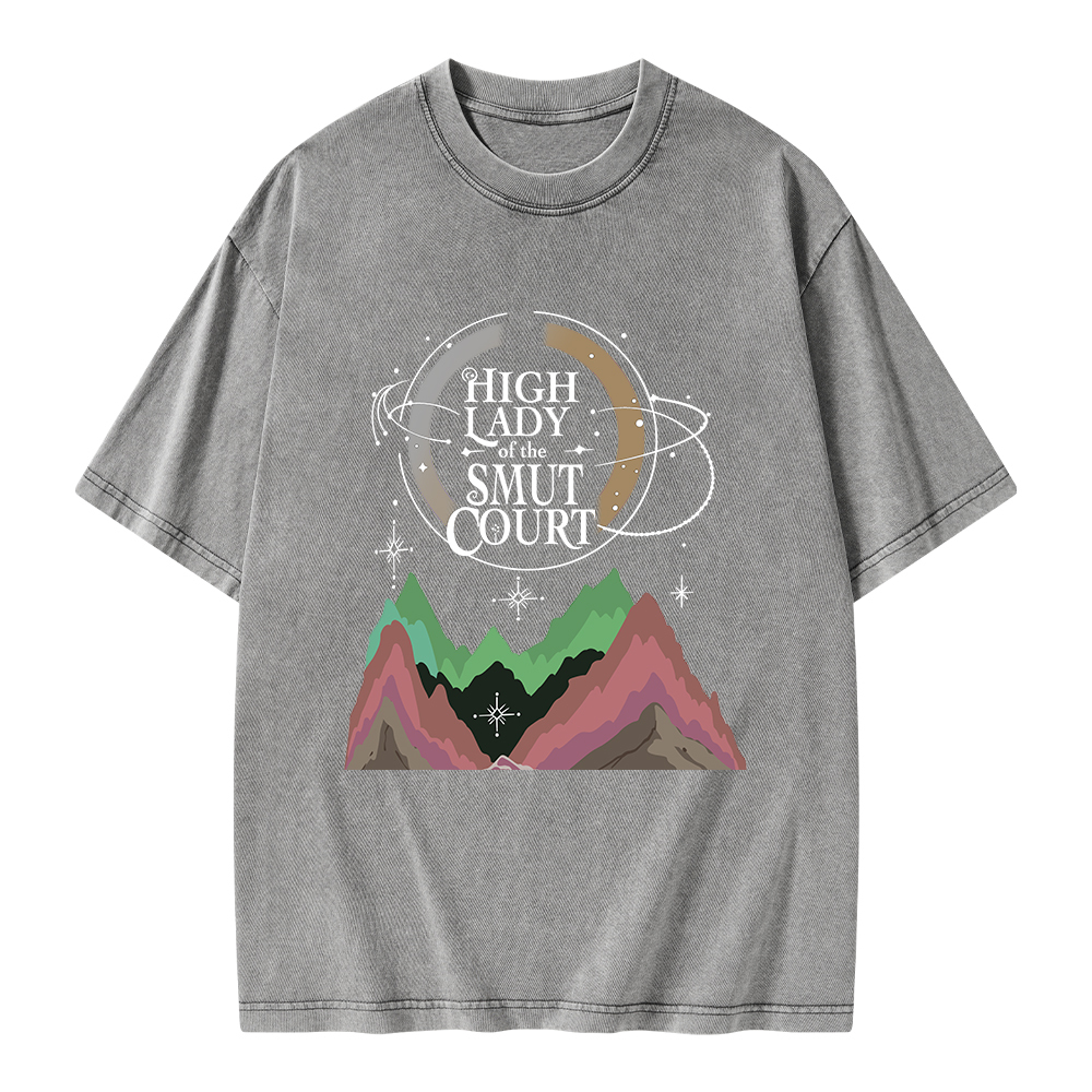 Pagewings High Lady of the Smut Court Unisex Washed T-shirt