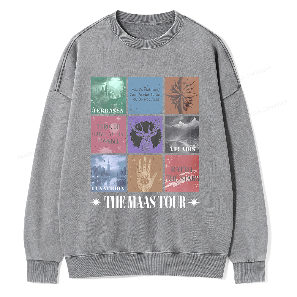 Pagewings The Maas Tour  Unisex Washed Sweatshirt