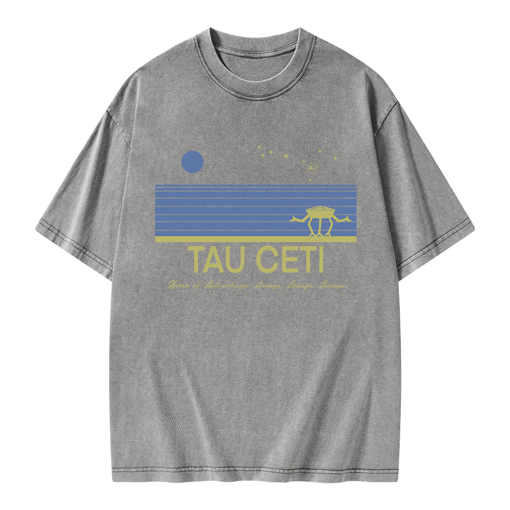 Pagewings Tau Ceti Unisex Washed T-shirt