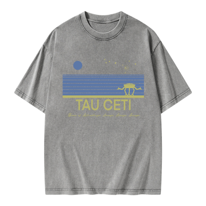 Pagewings Tau Ceti Unisex Washed T-shirt
