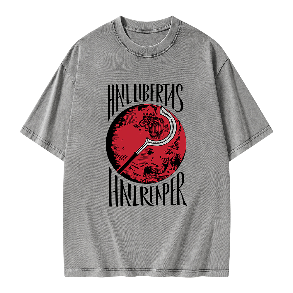 Pagewings Hail Libertas Hail Reaper Unisex Washed T-shirt