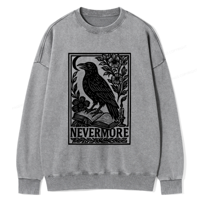 Pagewings Nevermore Unisex Washed Sweatshirt