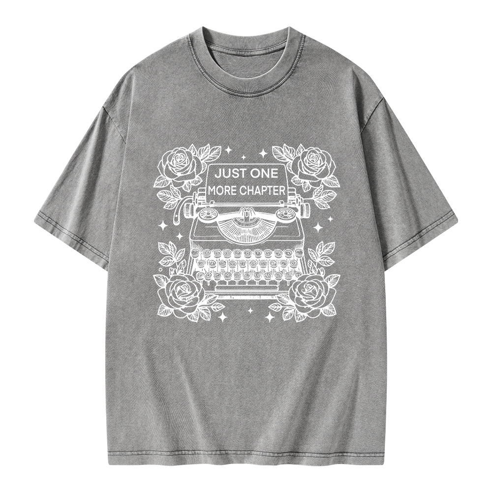Pagewings Just One More Chapter Unisex Washed T-shirt