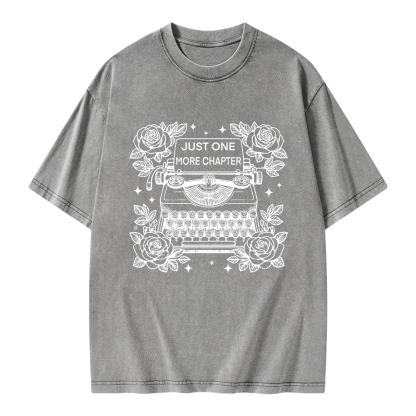 Pagewings Just One More Chapter Unisex Washed T-shirt