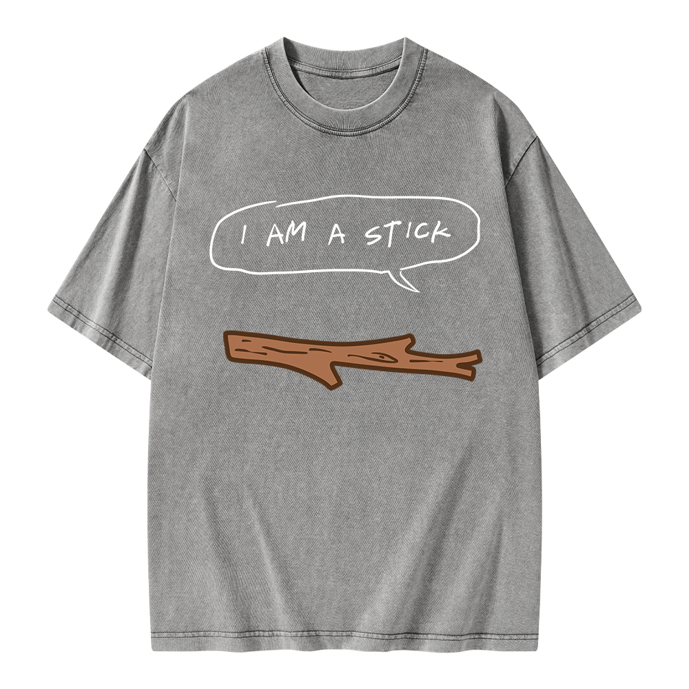 Pagewings I Am A Stick Unisex Washed T-shirt