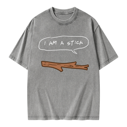 Pagewings I Am A Stick Unisex Washed T-shirt